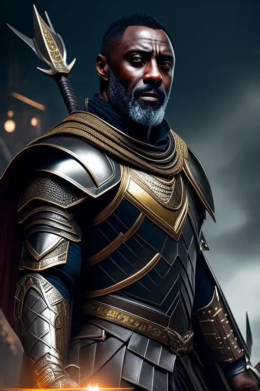 Idris Elba as a knight in shining armor